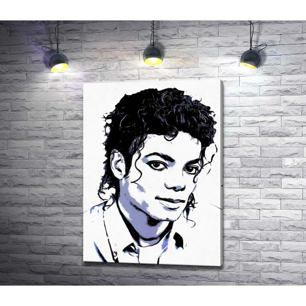 Черно-белый тон портрета Майкла Джексона (Michael Jackson)