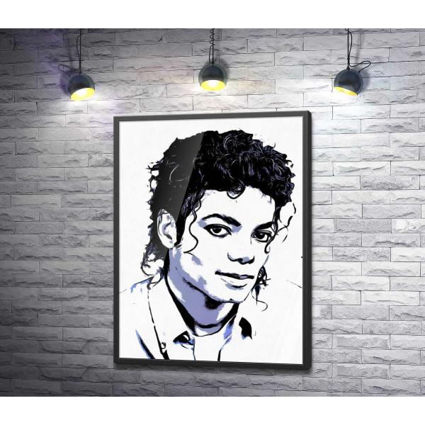 Чорно-білий тон портрету Майкла Джексона (Michael Jackson)