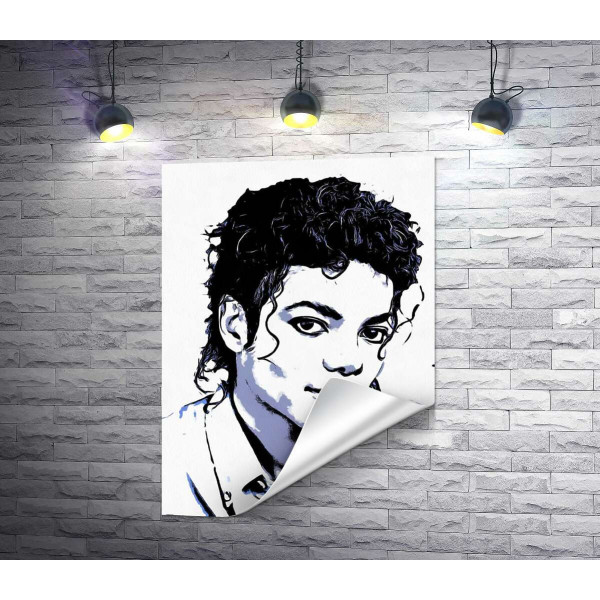 Чорно-білий тон портрету Майкла Джексона (Michael Jackson)