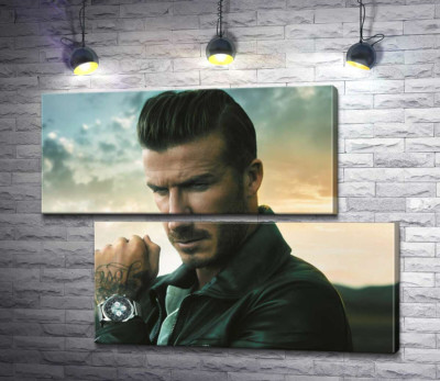 Модульна картина "Девід Бекхем (David Beckham) рекламує годинник від компанії Breitling"