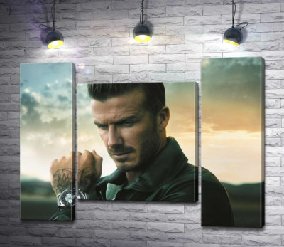 Модульна картина "Девід Бекхем (David Beckham) рекламує годинник від компанії Breitling"