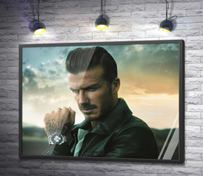 Постер "Девід Бекхем (David Beckham) рекламує годинник від компанії Breitling"