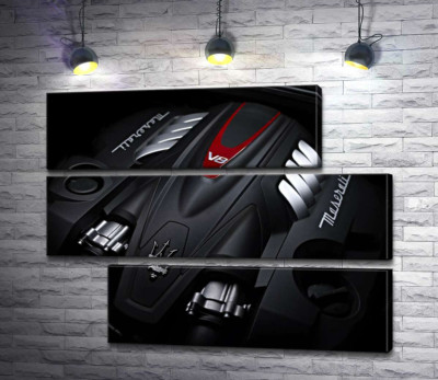 Модульна картина "Матова поверхня двигуна Maserati Quattroporte"