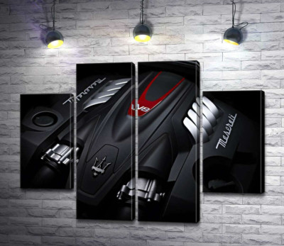 Модульна картина "Матова поверхня двигуна Maserati Quattroporte"