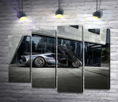 Крила-двері в сірому гіперкарі Mercedes-AMG Project One