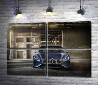 Глибокий синій колір автомобіля BMW 8