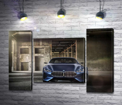 Глубокий синий цвет автомобиля BMW 8