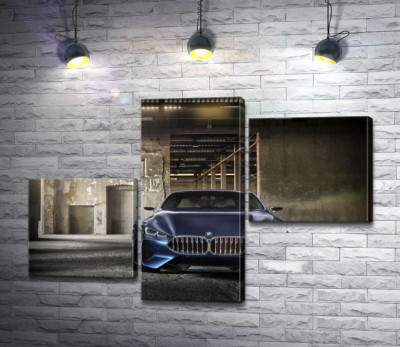 Глубокий синий цвет автомобиля BMW 8