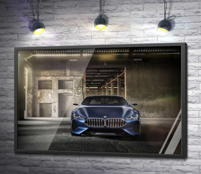 Постер "Глибокий синій колір автомобіля BMW 8"