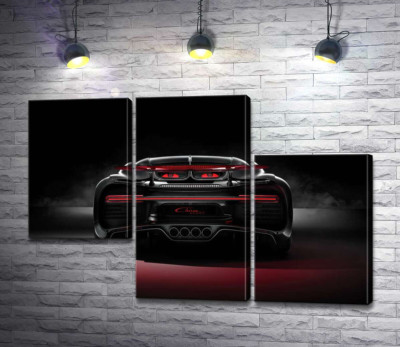 Инопланетный дизайн задней части автомобиля Bugatti Chiron