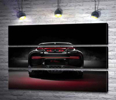 Модульная картина "Инопланетный дизайн задней части автомобиля Bugatti Chiron"