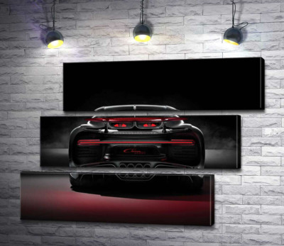 Инопланетный дизайн задней части автомобиля Bugatti Chiron