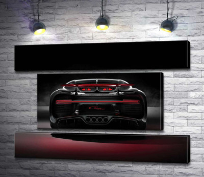 Модульная картина "Инопланетный дизайн задней части автомобиля Bugatti Chiron"
