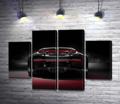 Инопланетный дизайн задней части автомобиля Bugatti Chiron