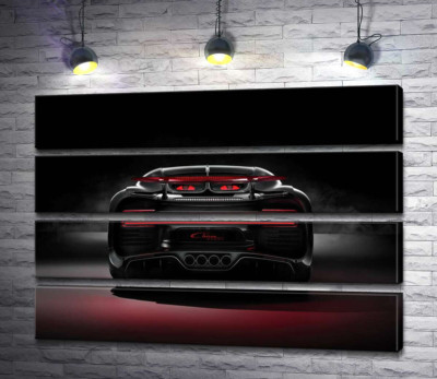Модульная картина "Инопланетный дизайн задней части автомобиля Bugatti Chiron"