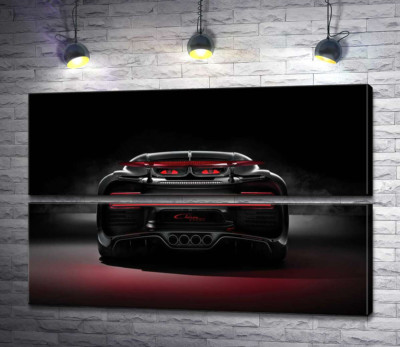 Модульна картина "Інопланетний дизайн задньої частини автомобіля Bugatti Chiron"