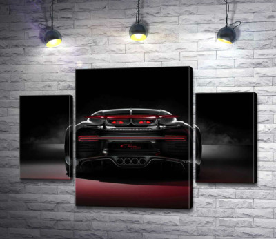Инопланетный дизайн задней части автомобиля Bugatti Chiron