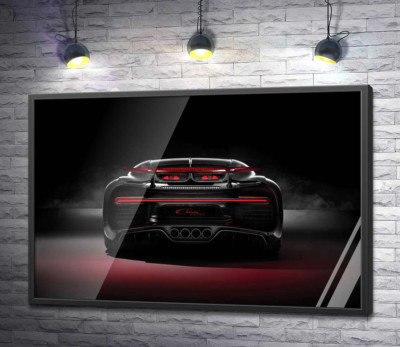 Постер "Инопланетный дизайн задней части автомобиля Bugatti Chiron"