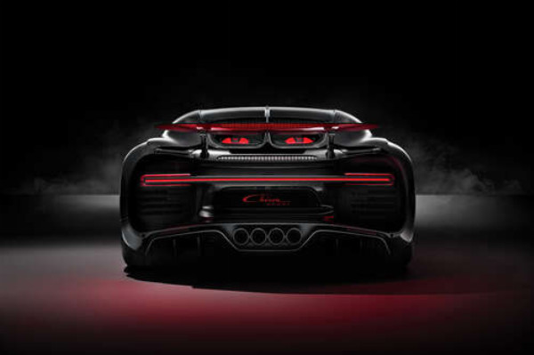 Инопланетный дизайн задней части автомобиля Bugatti Chiron