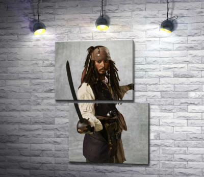 Модульна картина "Легенда піратського світу - капітан Джек Горобець (Jack Sparrow)"