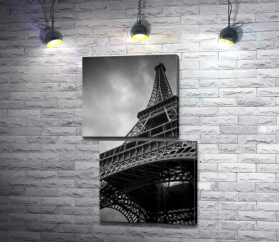Модульная картина "Металлическая конструкция Эйфелевой башни (Eiffel tower)"