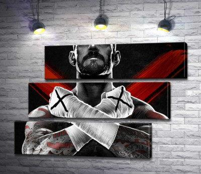Модульна картина "Гори м'язів американського реслера СМ Панка (CM Punk)"