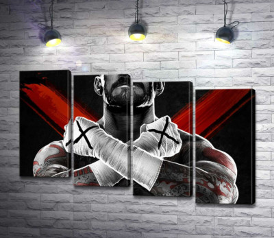 Модульная картина "Горы мышц американского рестлера Си Эм Панка (CM Punk)"