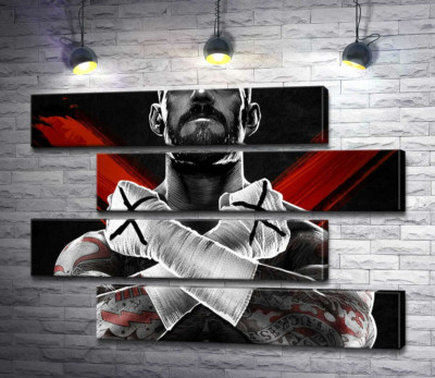 Модульна картина "Гори м'язів американського реслера СМ Панка (CM Punk)"