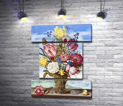 Букет цветов на выступе (Bouquet of Flowers on a Ledge)