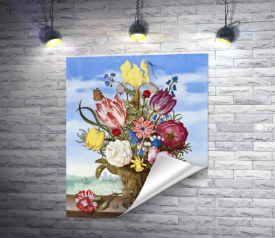 Букет цветов на выступе (Bouquet of Flowers on a Ledge)