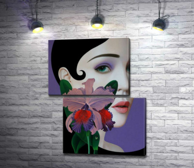 Модульная картина "Орхидея Магнолия (Orchid Magnolia)"