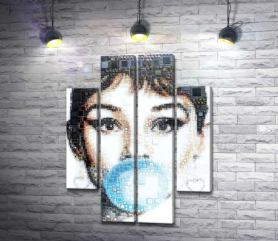 Актриса Одрі Гепберн (Audrey Hepburn) із жуйкою