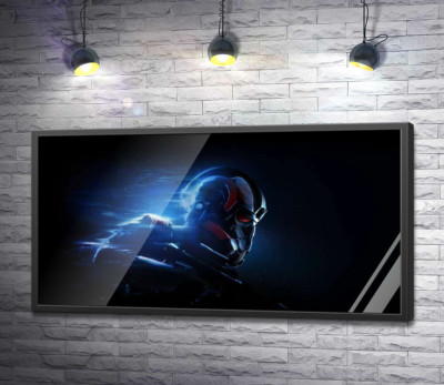 Постер "Голубой свет окружает клона из игры "Star Wars: Battlefront II""