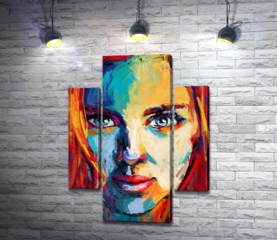 Модульна картина "Руде волосся відтіняє образ Скарлетт Йоганссон (Scarlett Johansson)"