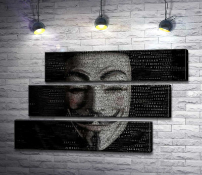 Зловещая маска на постере к фильму "Имя нам легион" (We Are Legion: The Story of the Hacktivists)