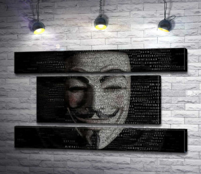 Зловещая маска на постере к фильму "Имя нам легион" (We Are Legion: The Story of the Hacktivists)