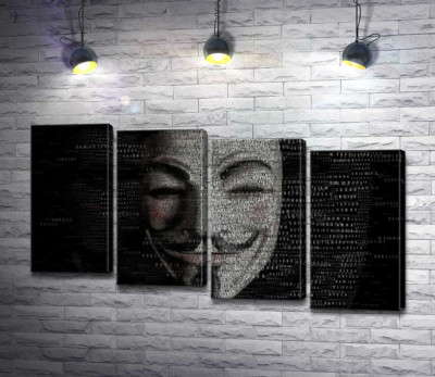 Зловещая маска на постере к фильму "Имя нам легион" (We Are Legion: The Story of the Hacktivists)