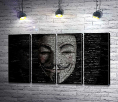 Зловісна маска на постері до фільму "Ім'я нам легіон" (We Are Legion: The Story of the Hacktivists)