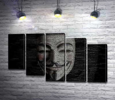 Зловісна маска на постері до фільму "Ім'я нам легіон" (We Are Legion: The Story of the Hacktivists)