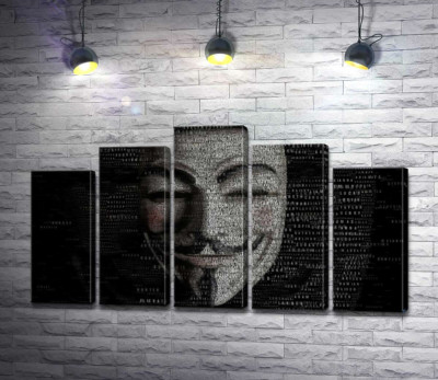 Зловещая маска на постере к фильму "Имя нам легион" (We Are Legion: The Story of the Hacktivists)