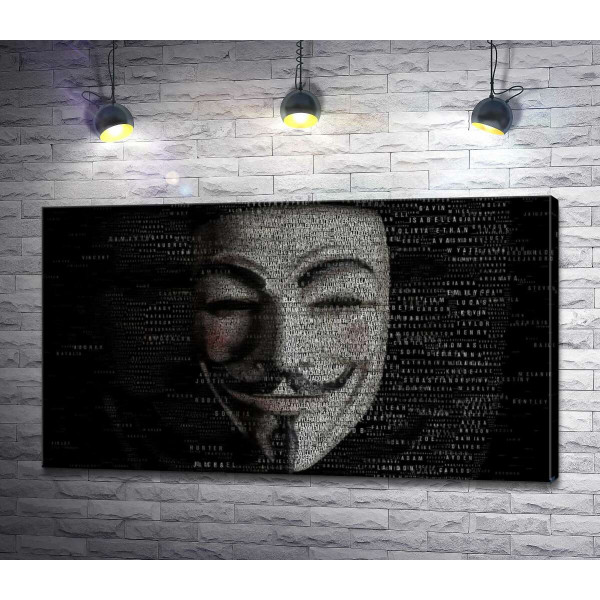 Зловещая маска на постере к фильму "Имя нам легион" (We Are Legion: The Story of the Hacktivists)