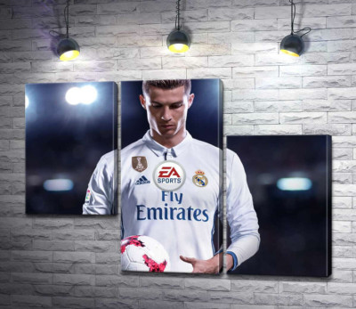 Постать Кріштіану Роналду (Cristiano Ronaldo) на постері до гри "FIFA 18"