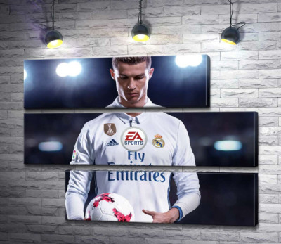 Постать Кріштіану Роналду (Cristiano Ronaldo) на постері до гри "FIFA 18"
