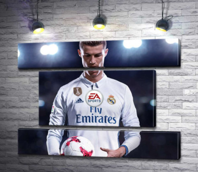 Постать Кріштіану Роналду (Cristiano Ronaldo) на постері до гри "FIFA 18"