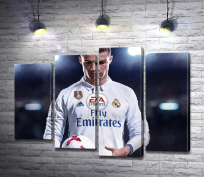 Постать Кріштіану Роналду (Cristiano Ronaldo) на постері до гри "FIFA 18"
