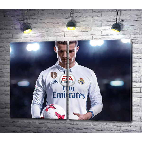 Постать Кріштіану Роналду (Cristiano Ronaldo) на постері до гри "FIFA 18"