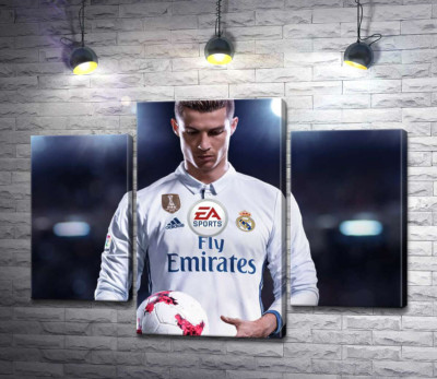 Постать Кріштіану Роналду (Cristiano Ronaldo) на постері до гри "FIFA 18"