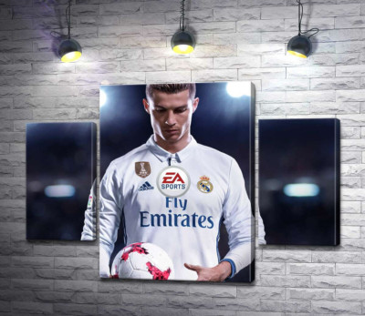 Постать Кріштіану Роналду (Cristiano Ronaldo) на постері до гри "FIFA 18"