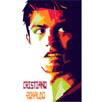 Острые тени портрета Криштиану Роналду (Cristiano Ronaldo)