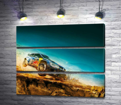 Модульна картина "Автомобіль Volkswagen Polo R WRC  на змаганнях ралі"